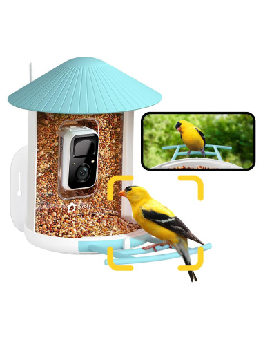 Alimentador de Aves Inteligente NETVUE Birdfy 1.5L Azul