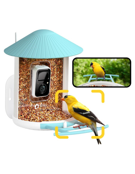 Alimentador de Aves Inteligente NETVUE Birdfy 1.5L Azul Alimentador de Aves Inteligente NETVUE Birdfy 1.5L Azul