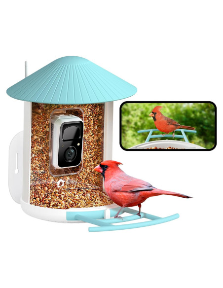 Comedero Inteligente NETVUE Birdfy con Cámara 1.5L Azul Comedero Inteligente NETVUE Birdfy con Cámara 1.5L Azul