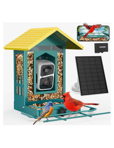 Comedero de Aves PeckCam Metal con Cámara 2K Solar