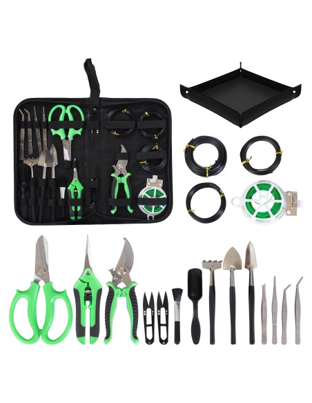 Kit de Herramientas para Bonsai Inntop 20 Pcs para Jardinería