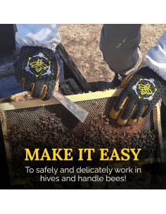 Guantes de Apicultura Apis Tactical Piel Cabra Grande 2