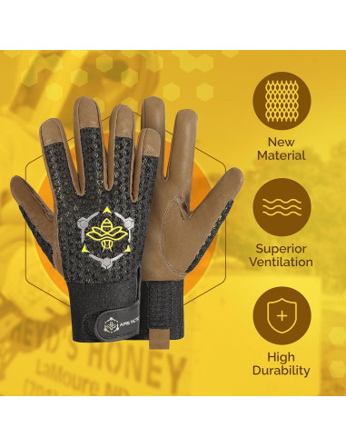 Guantes de Apicultura Apis Tactical Piel Cabra Grande