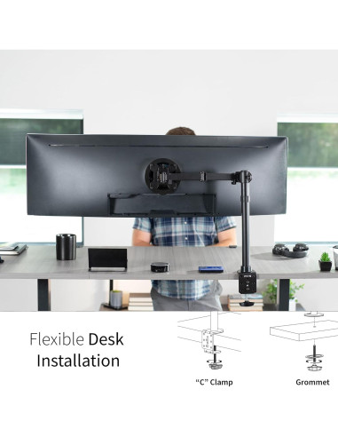 Soporte de Escritorio VIVO para Monitor Ultrawide 114cm Ajustable