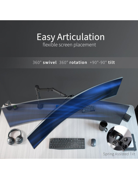 Soporte de Escritorio VIVO para Monitor Ultrawide 114cm Ajustable