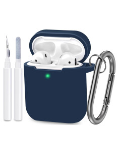 Funda de Silicona ATUAT para AirPods 1 y 2 - Azul Medianoche