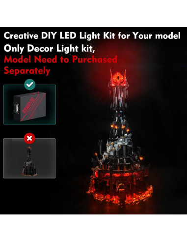 Kit de Luz LED LocoLee para Lego Barad Dur 10333