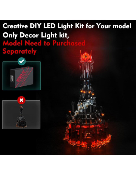 Kit de Luz LED LocoLee para Lego Barad Dur 10333