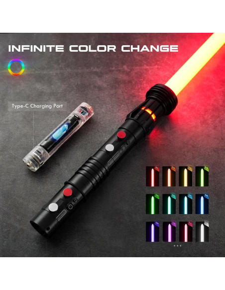 Sable de Luz DAMIENSABER RGB 3.0 Doble Hoja 82 cm