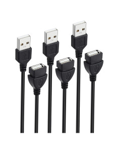 Cable Extensión USB A 2.0 3m - Paquete de 3 Unidades SMAYS