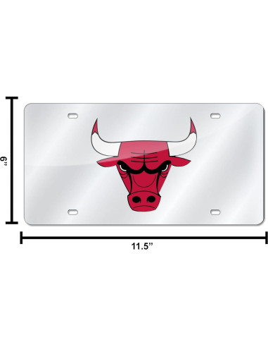 Placa de Licencia Metalica Rico Bulls 15x30 cm Cortada Laser