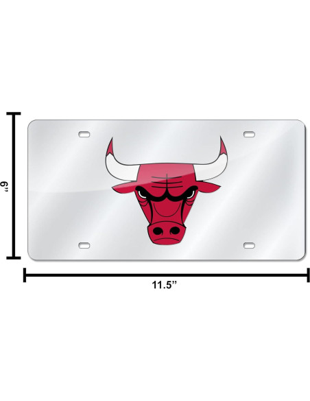 Placa de Licencia Metalica Rico Bulls 15x30 cm Cortada Laser