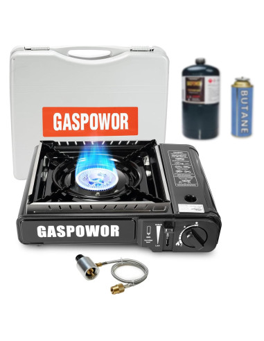 Estufa de Camping GASPOWOR Doble Combustible 10000 BTU