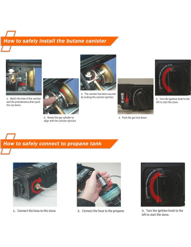 Estufa de Camping GASPOWOR Doble Combustible 10000 BTU