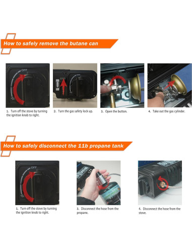 Estufa de Camping GASPOWOR Doble Combustible 10000 BTU