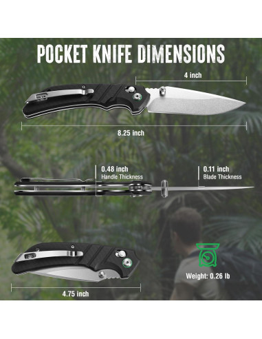 Cuchillo de bolsillo MOSSY OAK 10,16 cm plegable EDC