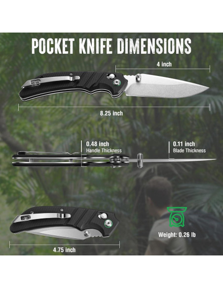 Cuchillo de bolsillo MOSSY OAK 10,16 cm plegable EDC