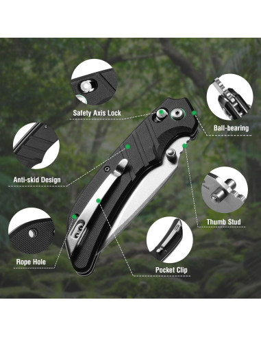 Cuchillo de bolsillo MOSSY OAK 10,16 cm plegable EDC