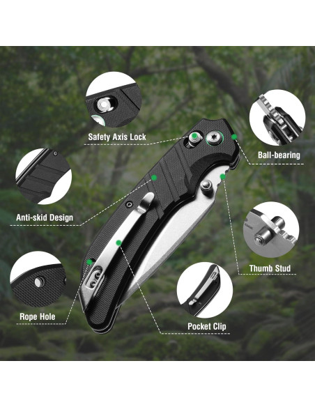 Cuchillo de bolsillo MOSSY OAK 10,16 cm plegable EDC