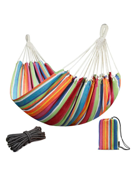 Hamaca Doble JoyView Extra Grande 220x150 cm Rayas Color