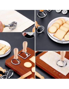Cortador de Ravioles HSP-HSWITI 3 Set con Mango de Madera 2