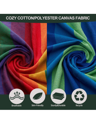 Hamaca Doble JoyView Extra Grande 220x150 cm Rayas Color