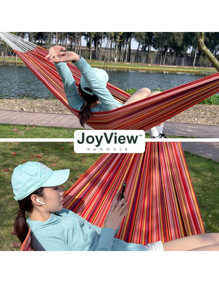 Hamaca Doble JoyView Extra Grande 220x150 cm Rayas Color