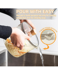 Set 2 Pzs Cacerolas de Vidrio KEMORELA 1.8L y 2.3L 2