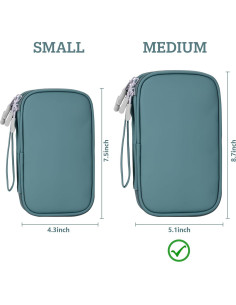 Organizador de Viaje Electrónico Bevegekos Mediano Azul Teal 2