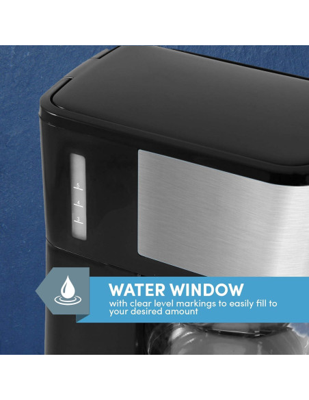 Cafetera Automática Elite Gourmet EHC9420 5 Tazas Acero Inoxidable