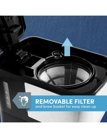 Cafetera Automática Elite Gourmet EHC9420 5 Tazas Acero Inoxidable