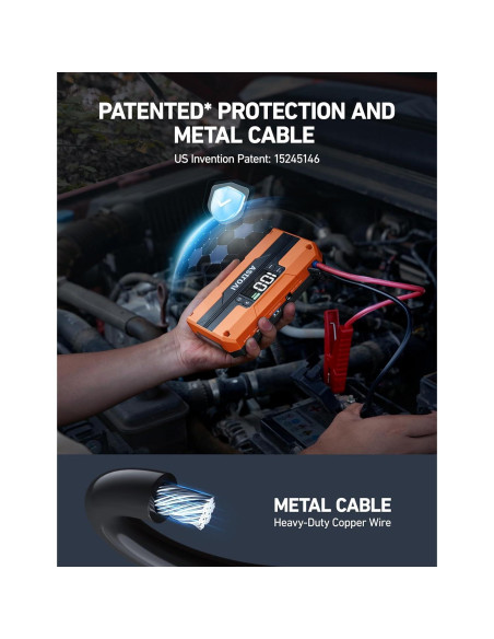 Arrancador de Coche AstroAI T8 2500A 15200mAh LED