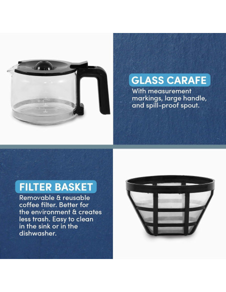 Cafetera Automática Elite Gourmet EHC9420 5 Tazas Acero Inoxidable