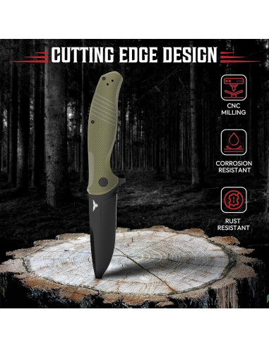 Cuchillo de bolsillo Founding Forgers NITE SHELL 9.53 cm EDC