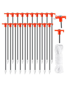 Estacas de Camping Tivcck 20 Piezas Metal Alta Resistencia