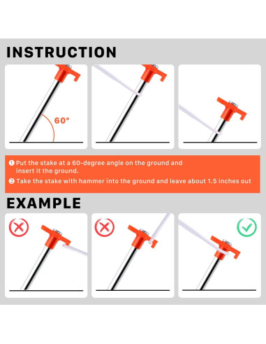 Estacas de Camping Tivcck 20 Piezas Metal Alta Resistencia