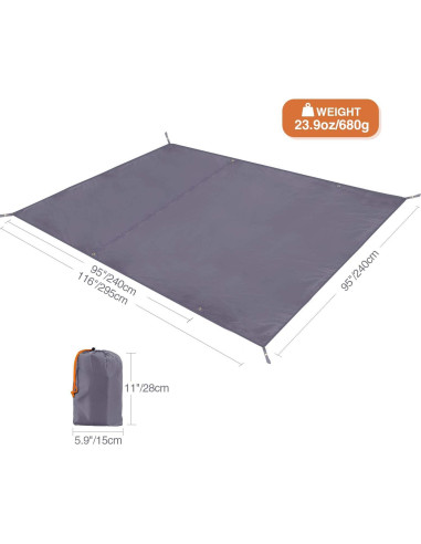 Lona Impermeable REDCAMP 241x295 cm para Camping y Senderismo
