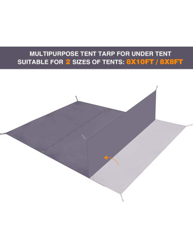 Lona Impermeable REDCAMP 241x295 cm para Camping y Senderismo