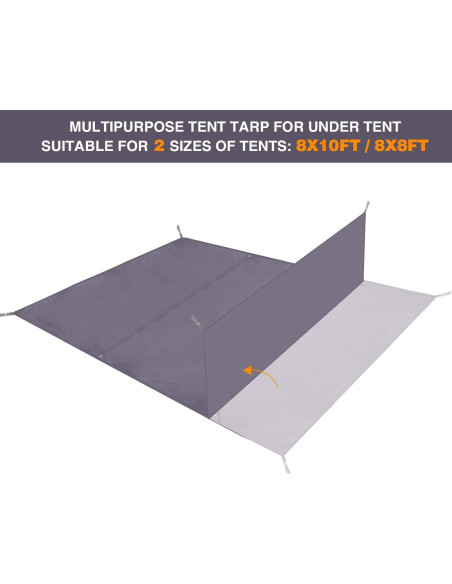 Lona Impermeable REDCAMP 241x295 cm para Camping y Senderismo