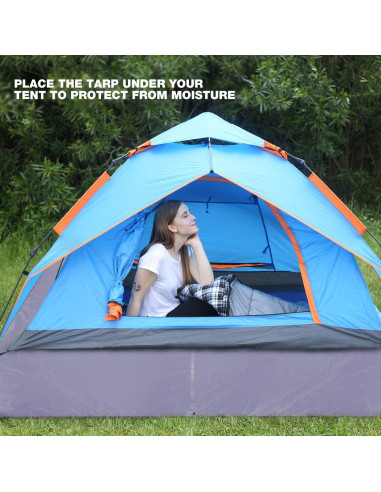Lona Impermeable REDCAMP 241x295 cm para Camping y Senderismo