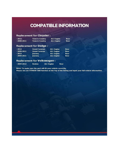 KAX Kit de Freno Trasero Cerámico para Dodge y Chrysler