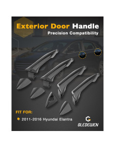 Juego de Manijas de Puerta Exterior Gledewen para Hyundai Elantra 2011-2016 2