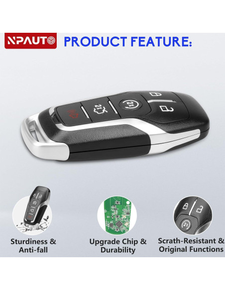 Llavero remoto NPAUTO para Ford Mustang y Lincoln 2013-2019