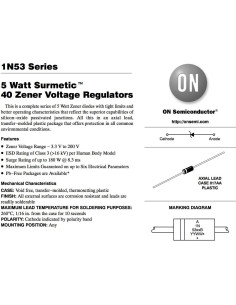 Juego de 10 Diodos Zener 12V 5W Motorola 1N5349B 2