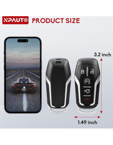 Llavero remoto NPAUTO para Ford Mustang y Lincoln 2013-2019