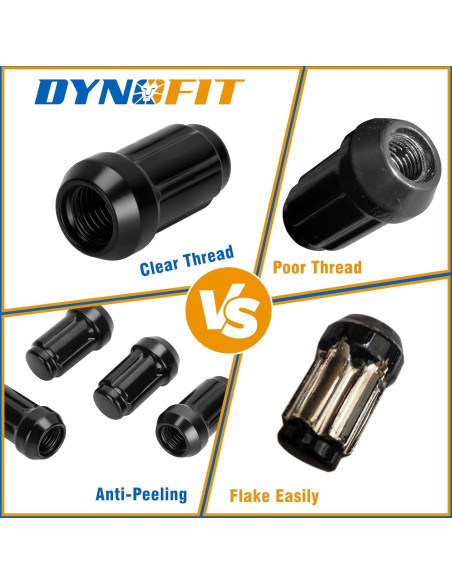 Dynofit Juego de Tuercas de Rueda M12x1.5 20pc con Llave