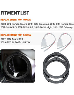 Adaptador de altavoz 16.5 cm NuIth para Honda 2007-2013 2