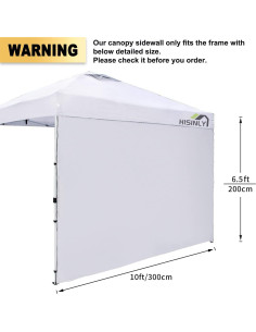 Paredes Laterales Hisinly 4 Pcs 299x193 cm Blanca 2