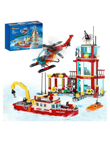 Kit de Construcción Estación de Bomberos Toy Player 779 Piezas Kit de Construcción Estación de Bomberos Toy Player 779 Piezas