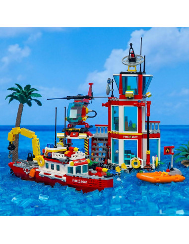 Kit de Construcción Estación de Bomberos Toy Player 779 Piezas